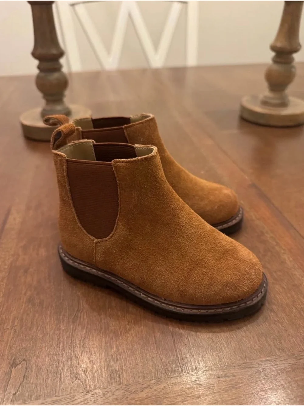 Janie and Jack Kids Suede Chelsea Boots - Tan